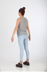 Whole body blue jeans gray woman singlet of Molly